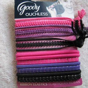 10 Goody Variety Hair Band Elastics Lace Ribbon